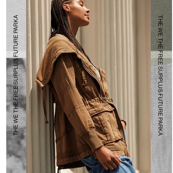 Free People We The Free Surplus Future Parka Olive Night - Picture 8 of 8